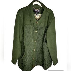 Estate Isaac Mizrahi Quilted jacket with lining women's size 3x green